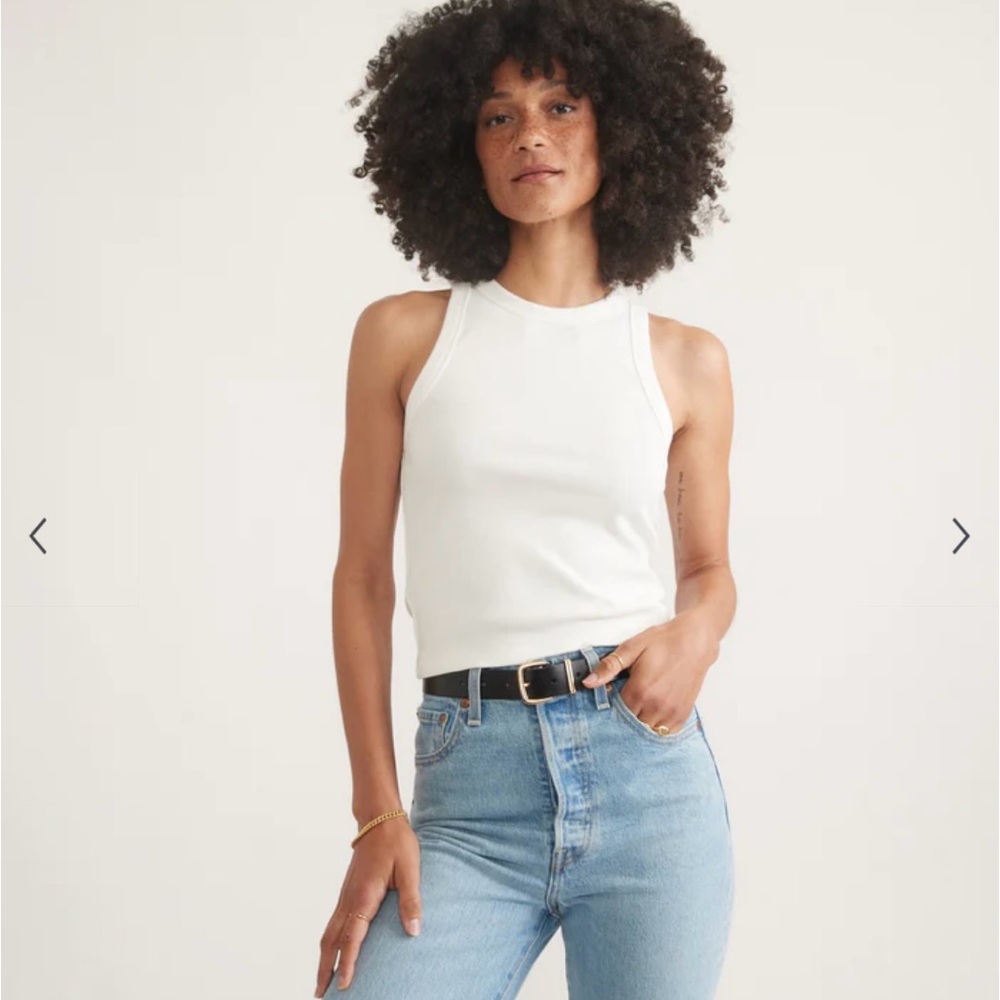 Marine Mayer Cropped Ribbed Tank